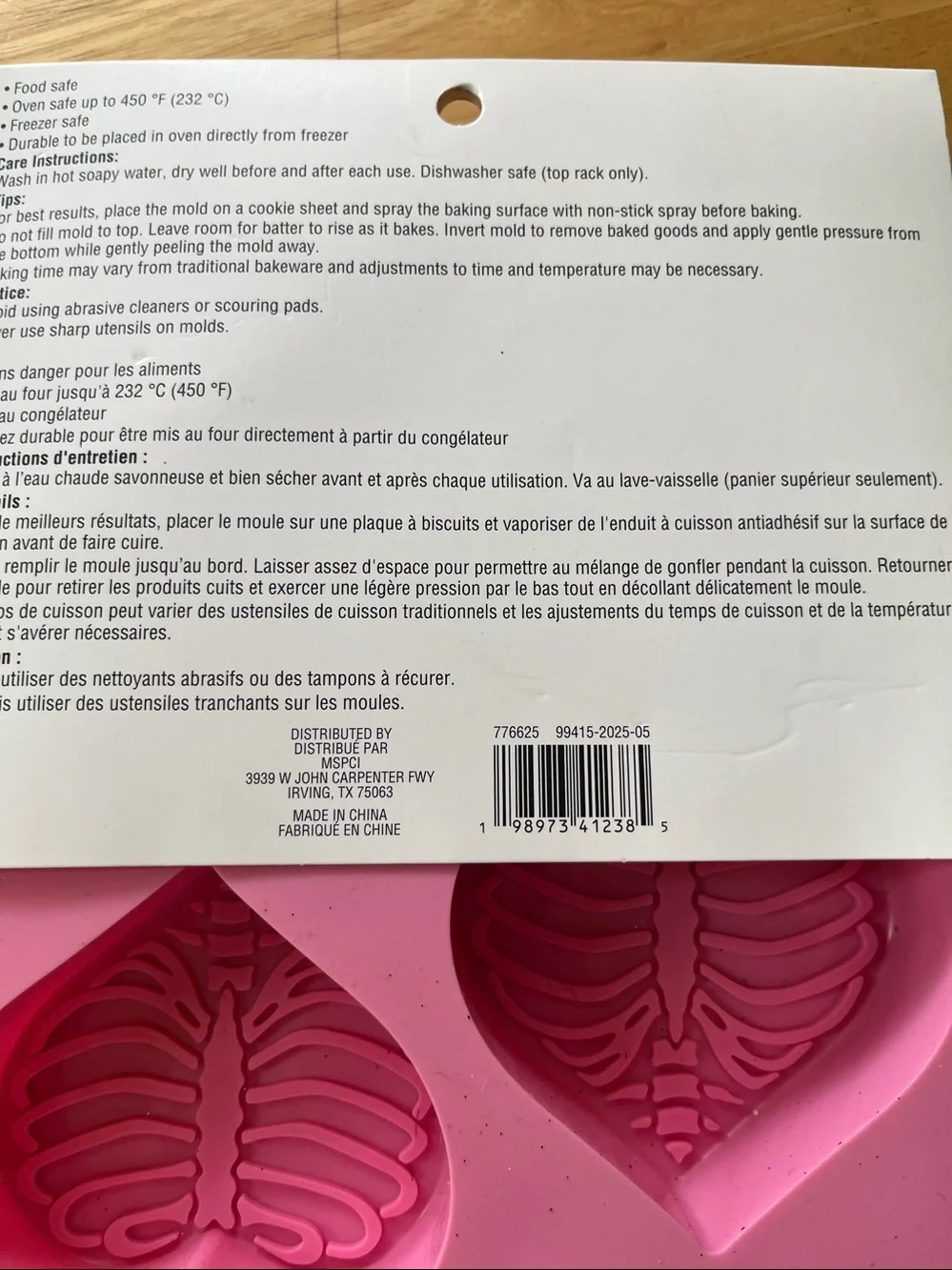 Pink Silicone Heart Treat Mold - 6-Cavity